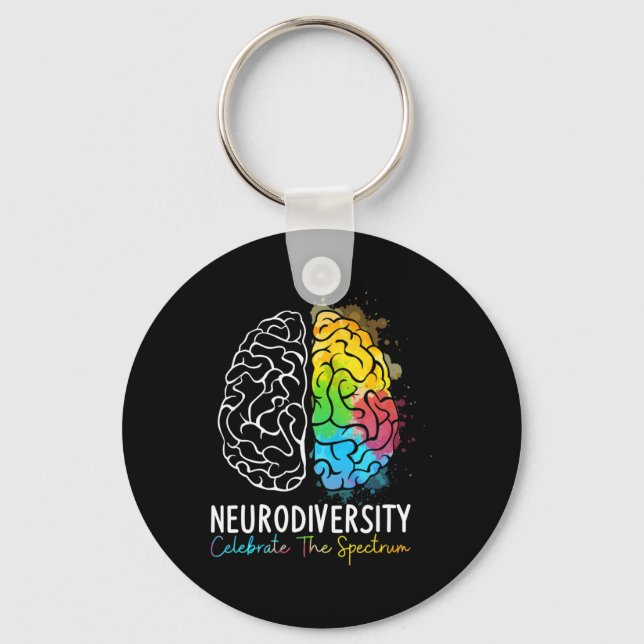 Chaveiro Neurodiversidade - Autismo Espectro Asd Adhd Arco- (Frente)