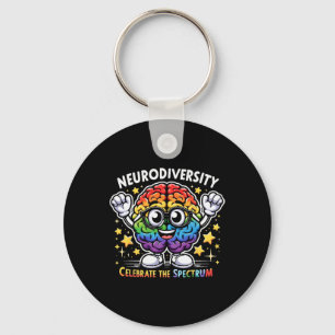 Chaveiro Neurodiversidade Celebra Autismo Do Cérebro Do Esp
