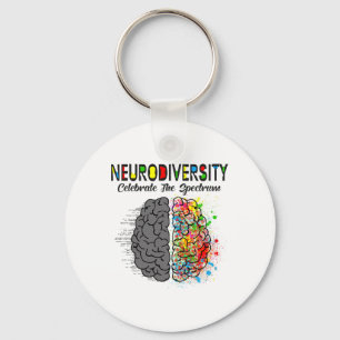 Chaveiro Neurodiversidade Celebra Autismo Do Cérebro Do Esp