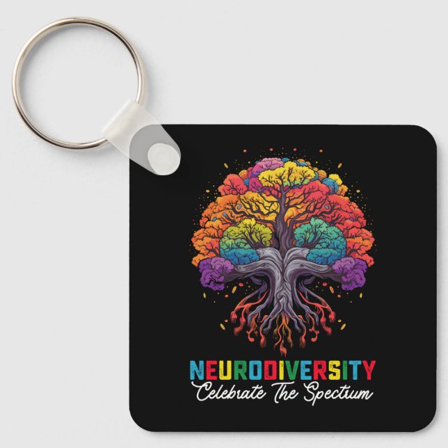 Chaveiro Neurodiversidade Celebre O Espectro Autismo (Frente)