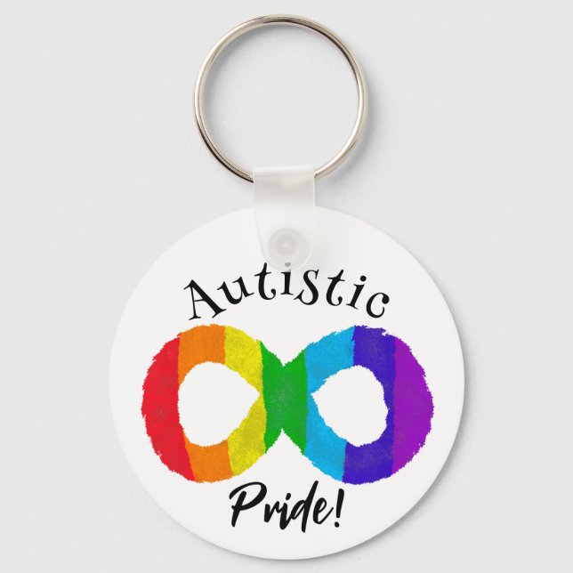 Chaveiro Neurodiversidade do Orgulho Autismo Arco-Íris (Frente)