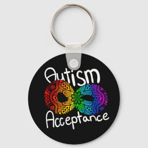 Chaveiro Neurodiversity Autismo Aceitação do Arco-Íris Chav