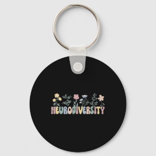 Chaveiro Neurodiversity Flores Autismo Neurodivergência