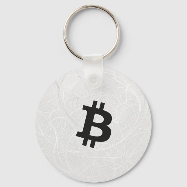 Chaveiro Neurônio Bitcoin Branco (Frente)