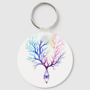 Chaveiro Neurônio Colorido de Purkinje