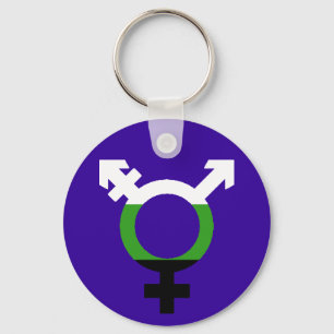 Chaveiro Neutrois Flag Trans Symbol