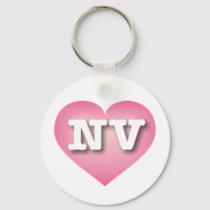 Chaveiro Nevada Pink Fade Heart - Eu amo NV