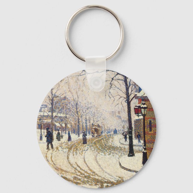 Chaveiro Neve, Boulevard de Clichy, Paris por Paul Signac (Frente)