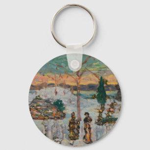Chaveiro Neve em abril por Maurice Prendergast, Vintage Art