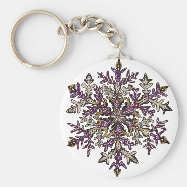 Chaveiro Neve Real Roxa | Personalizável (Frente)