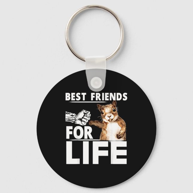 Chaveiro New Funny Squirrel Friend For Life - Men,women  (Frente)