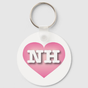 Chaveiro New Hampshire Pink Fade Heart - Big Love