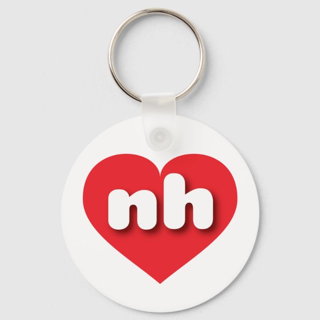 Chaveiro New Hampshire Red Heart - Eu amo nã (Frente)