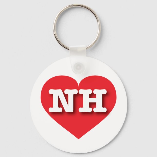 Chaveiro New Hampshire Red Heart - Eu amo NH (Frente)