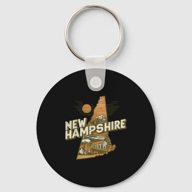 Chaveiro New Hampshire Souvenirs For Men, Women &amp; Kids  (Frente)