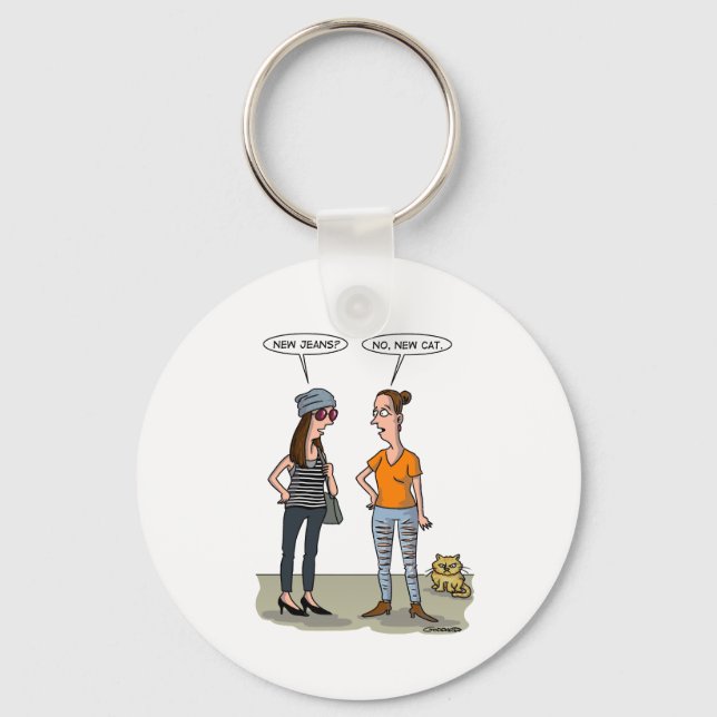 Chaveiro New jeans? No, new cat. Folded Greeting Card (Frente)