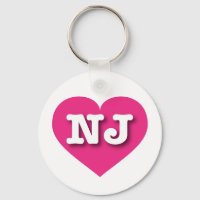 New Jersey Hot Pink Heart - Eu amo NJ