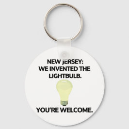 Chaveiro New Jersey: Nós inventamos a lâmpada.