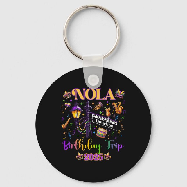 Chaveiro New Orleans Nola 2025 Girls' Birthday Bachelorette (Frente)