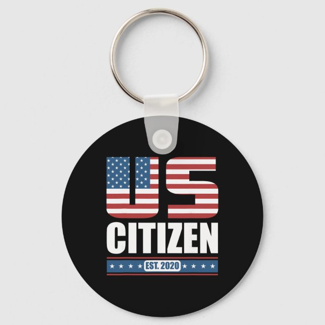 Chaveiro New Us Citizen Gift - Proud United States Citizen  (Frente)