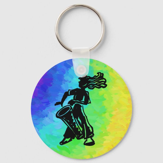 Chaveiro New York Boogie Nights Drum Rainbow (Frente)