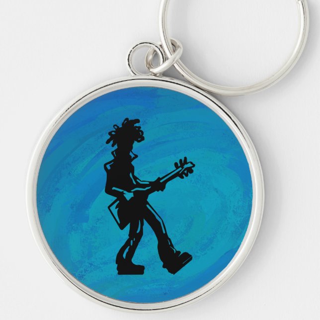 Chaveiro New York Boogie Nights Guitar Blue (Frente)
