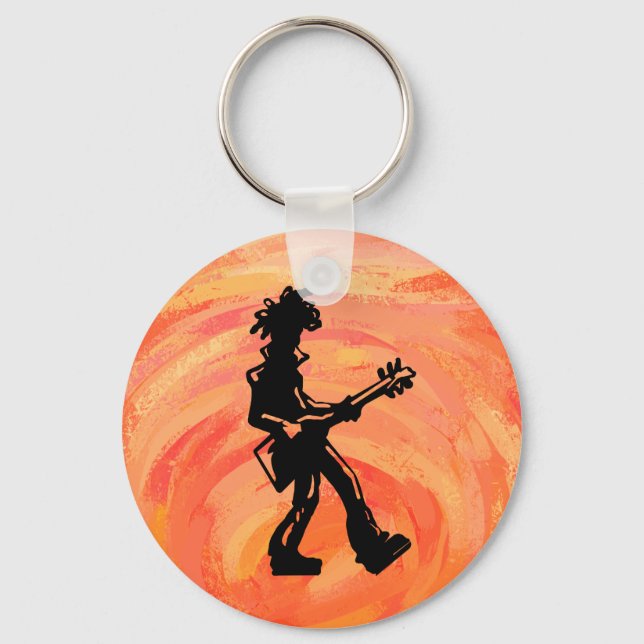 Chaveiro New York Boogie Nights Guitar Orange (Frente)