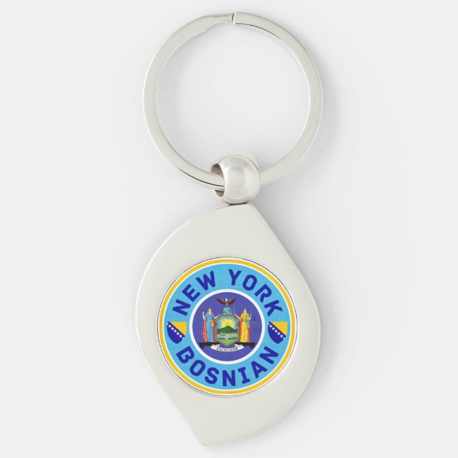 Chaveiro New York Bosnian American Key Rings (Frente)