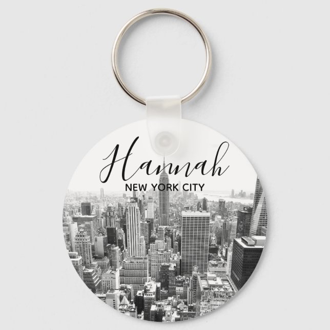 Chaveiro New York City Skyline Personnalised (Frente)