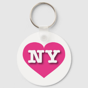 Chaveiro New York Hot Pink Heart - Eu amo NY