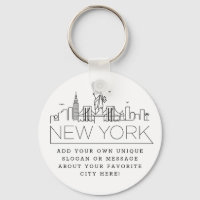 New York Stylized Skyline | Custom Slogan