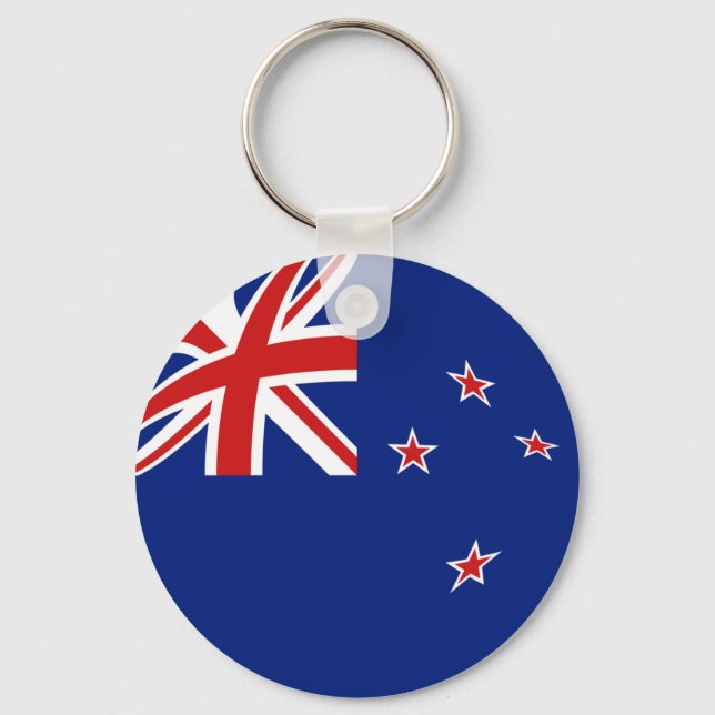 Chaveiro New Zealand Fisheye Flag Keychain (Frente)