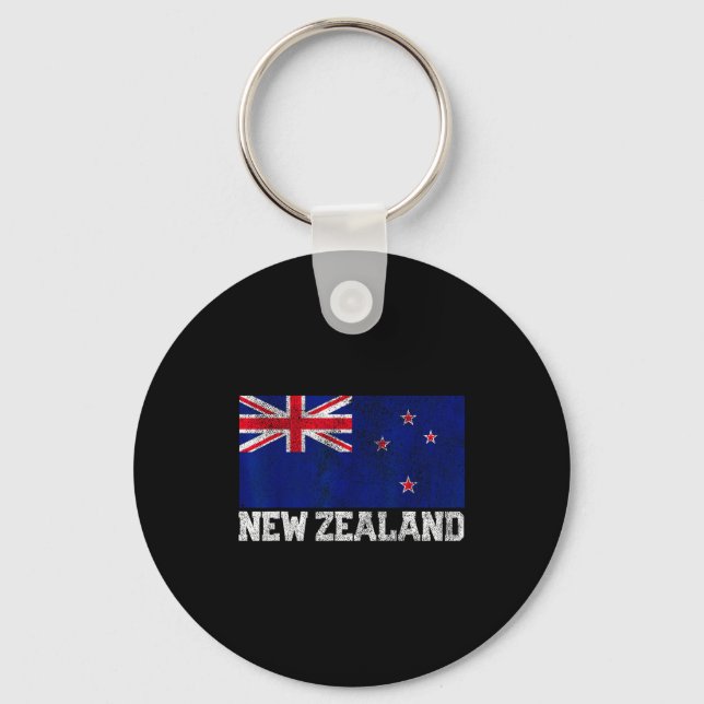 Chaveiro New Zealand Flag National Pride Roots Country Fami (Frente)