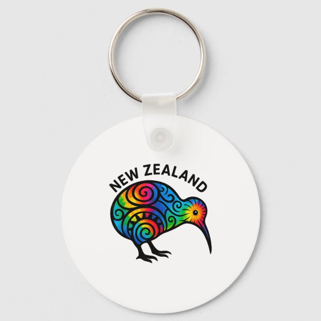 Chaveiro New Zealand Vacation, New Zealand Souvenirs, Kiwi  (Frente)