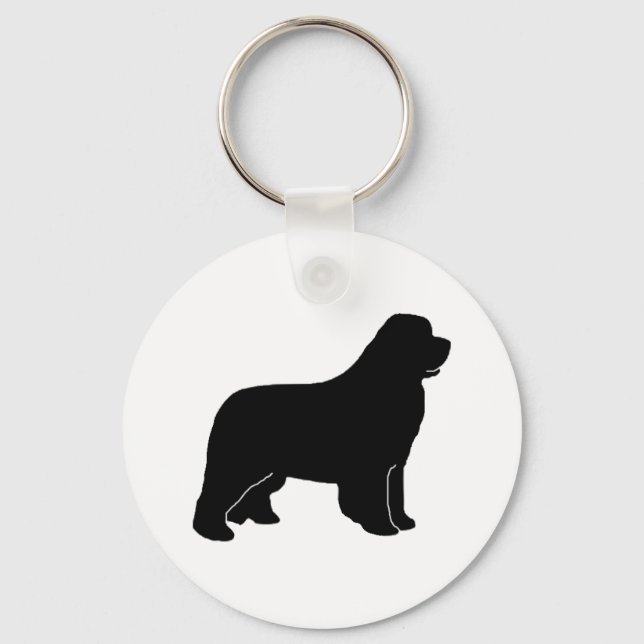 Chaveiro Newfoundland dog silhouette (Frente)