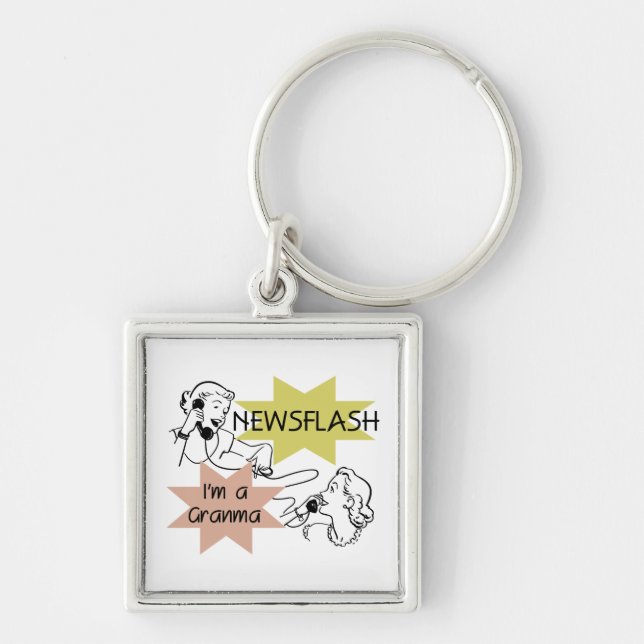 Chaveiro Newsflash eu sou camiseta e presentes de um Granma (Frente)