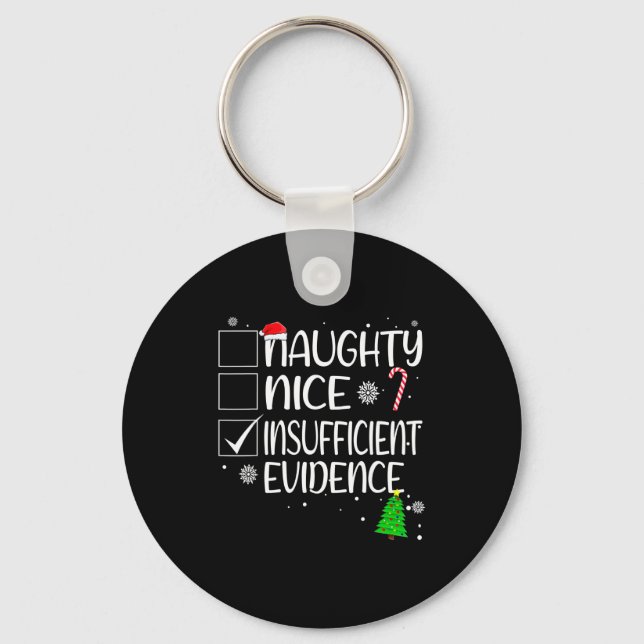 Chaveiro Nice Naughty Insufficient Evidence Christmas Famil (Frente)