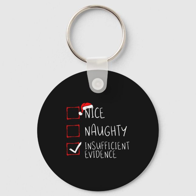 Chaveiro Nice Naughty Insufficient Evidence Christmas Santa (Frente)