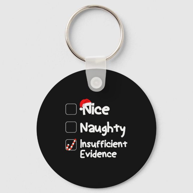 Chaveiro Nice Naughty Insufficient Evidence Christmas Santa (Frente)