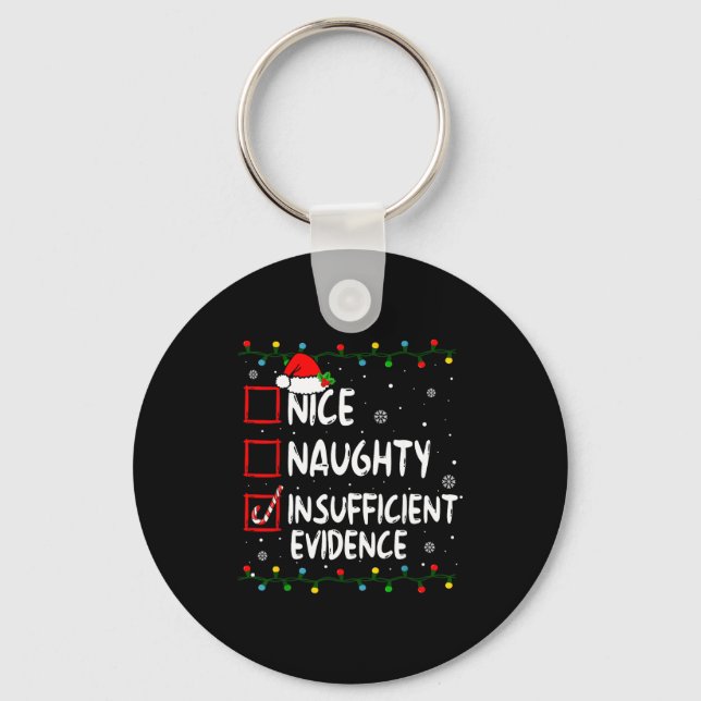 Chaveiro Nice Naughty Insufficient Evidence Christmas Santa (Frente)