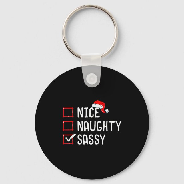 Chaveiro Nice Naughty Sy Christmas List  (Frente)