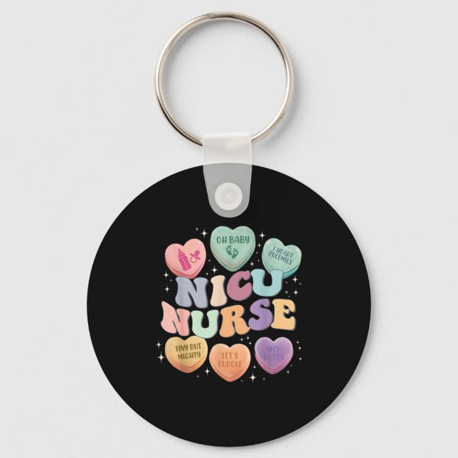 Chaveiro Nicu Valentine Nicu Nurse Valentines Day Icu Nurse (Frente)