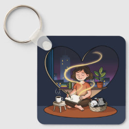 Chaveiro Night Creator Cozy Heart Window Art