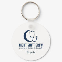 Night Shift Crew Nurse Stethoscope Moon Custom