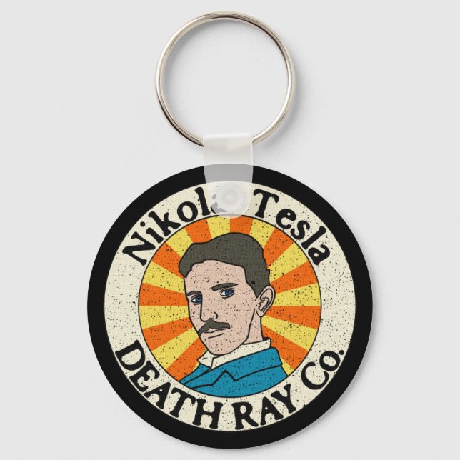 Chaveiro Nikola Tesla Death Ray Co. Keychains (Frente)