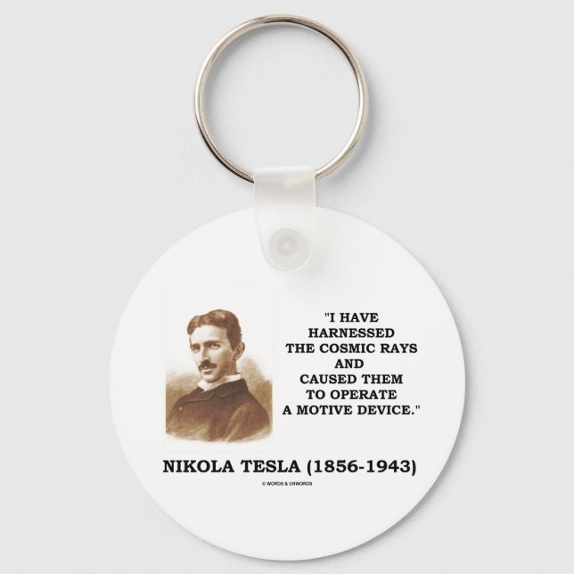 Chaveiro Nikola Tesla Harnesset Cósmico Rays Motivo (Frente)