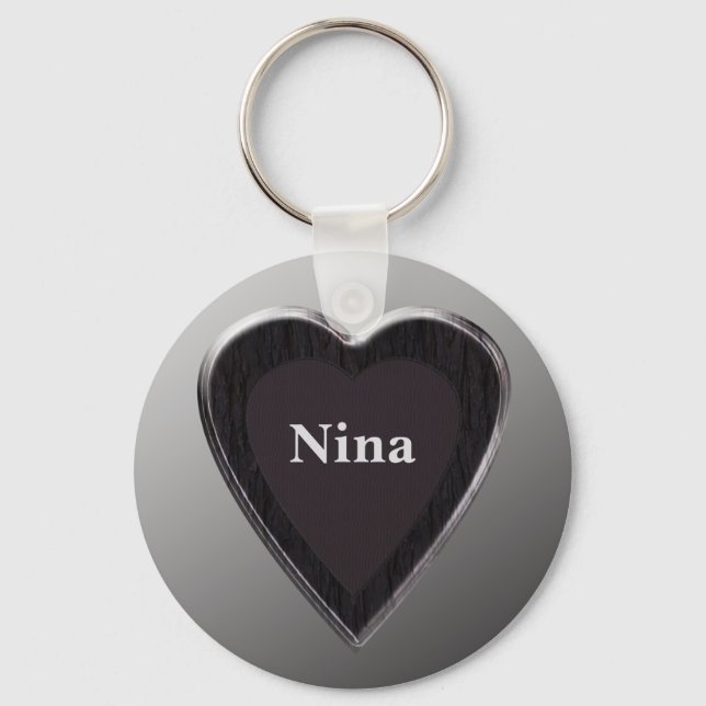 Chaveiro Nina Heart Keychain por 369MyName (Frente)