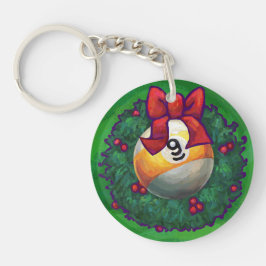 Chaveiro Nine Ball in Wreath on Green