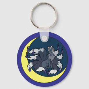 Chaveiro Nine Tailed Silver Fox (Kitsune)