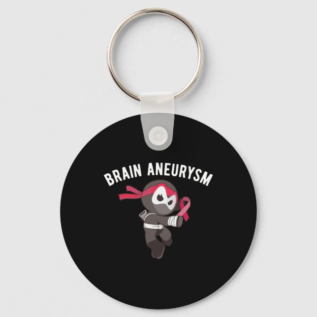 Chaveiro Ninja Brain Aneurysm Sensibilização Artes Marciais (Frente)